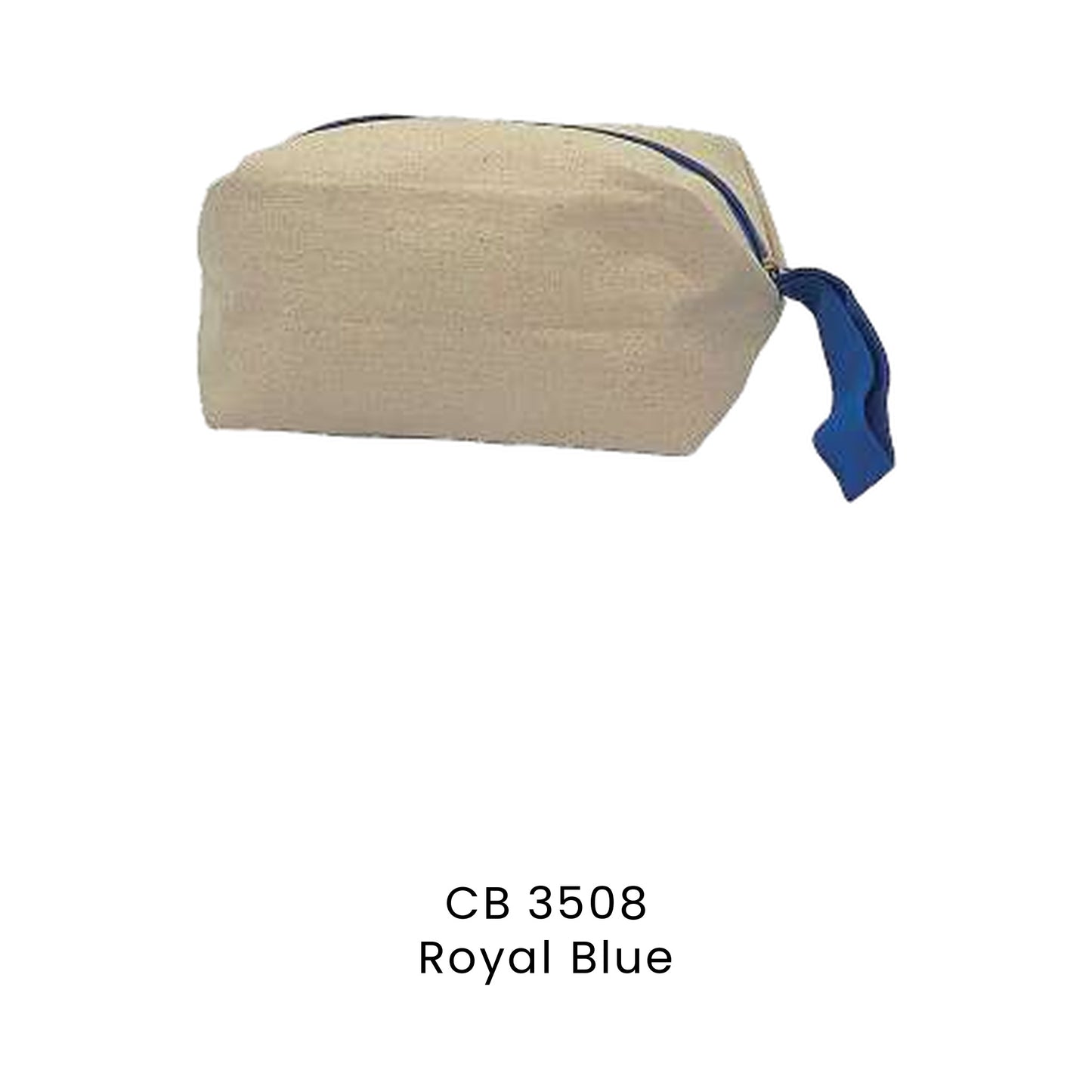 Canvas Bags - 12oz Cotton Canvas Zip Pouch | CB35 | Royal Blue | CB3508 | Artiztee