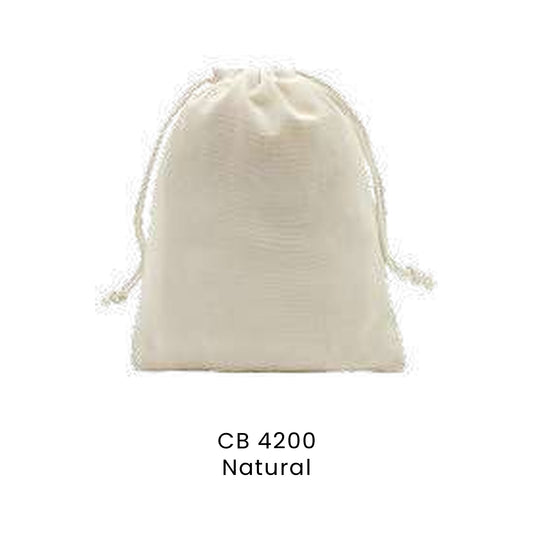Canvas Bags - 8oz Cotton Drawstring Pouch (large) | CB42 | Natural | CB4200 | Artiztee