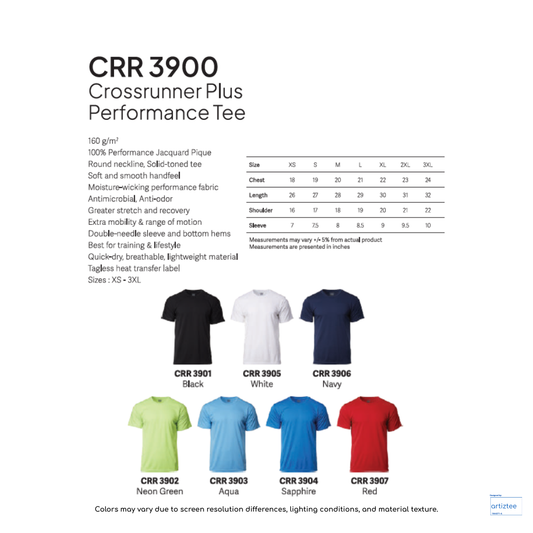 T-Shirt - Crossrunner Performance Tee | Unisex | 160gsm | CRR3900
