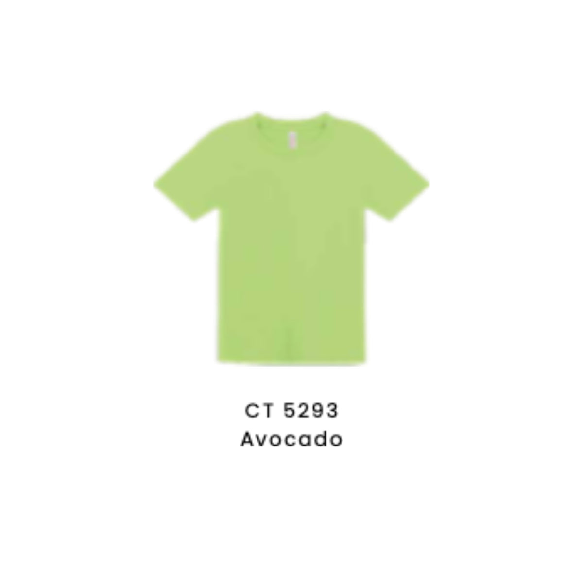 Custom T-Shirt - Kids Comfy Cotton Short Sleeve | Plain | Avocado | CT5293