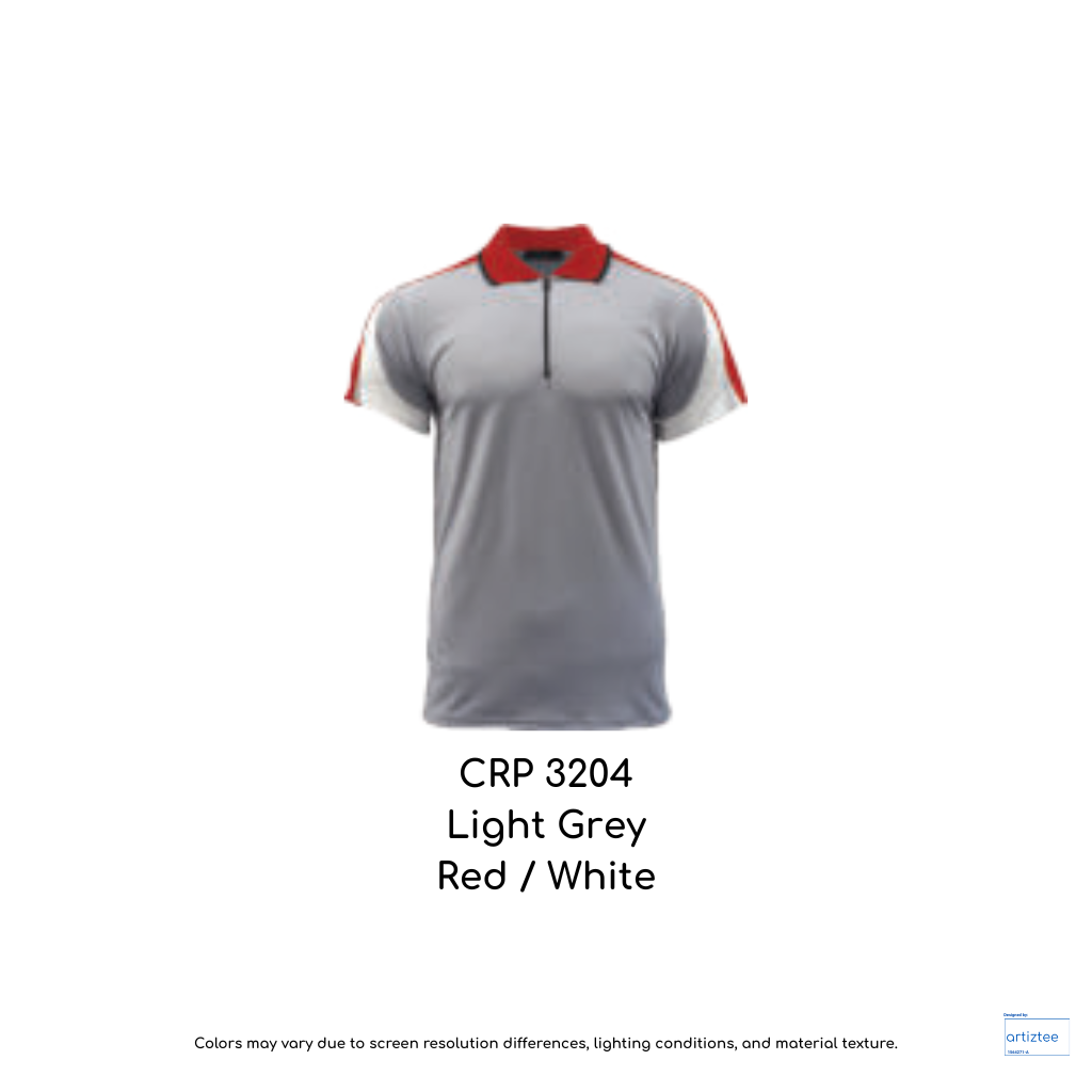 Dynamic Polo Unisex 160gsm CRP3204 light grey red white