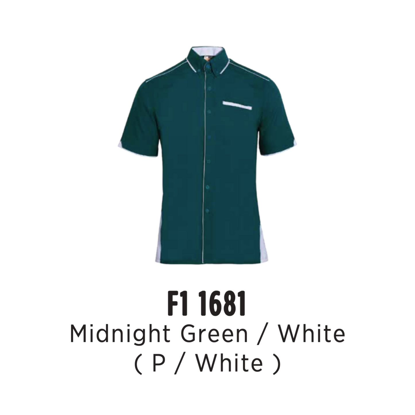 Uniform - Corporate | Unisex | Short Sleeve | 200gsm | Midnight Green/White (P/White) | F11681