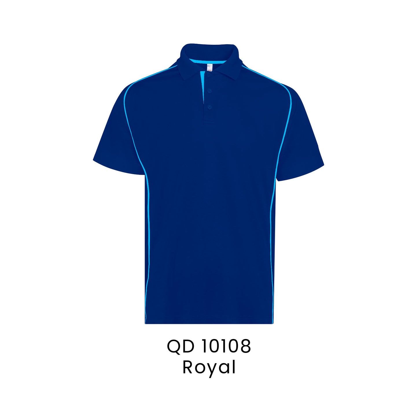 QD 10108 Royal - QD101 raglan polo shirt