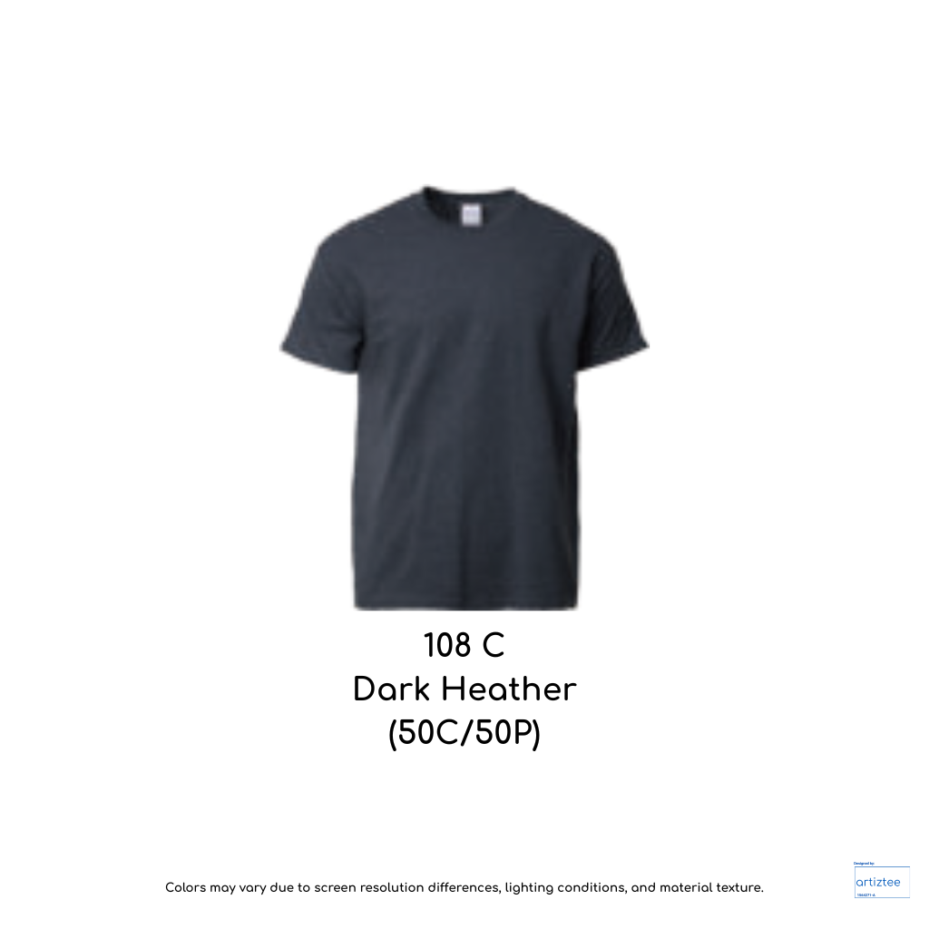 T-Shirt Unisex 203gsm Cotton | Dark Heather | 108C | 2000