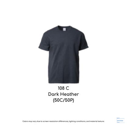 T-Shirt Unisex 203gsm Cotton | Dark Heather | 108C | 2000