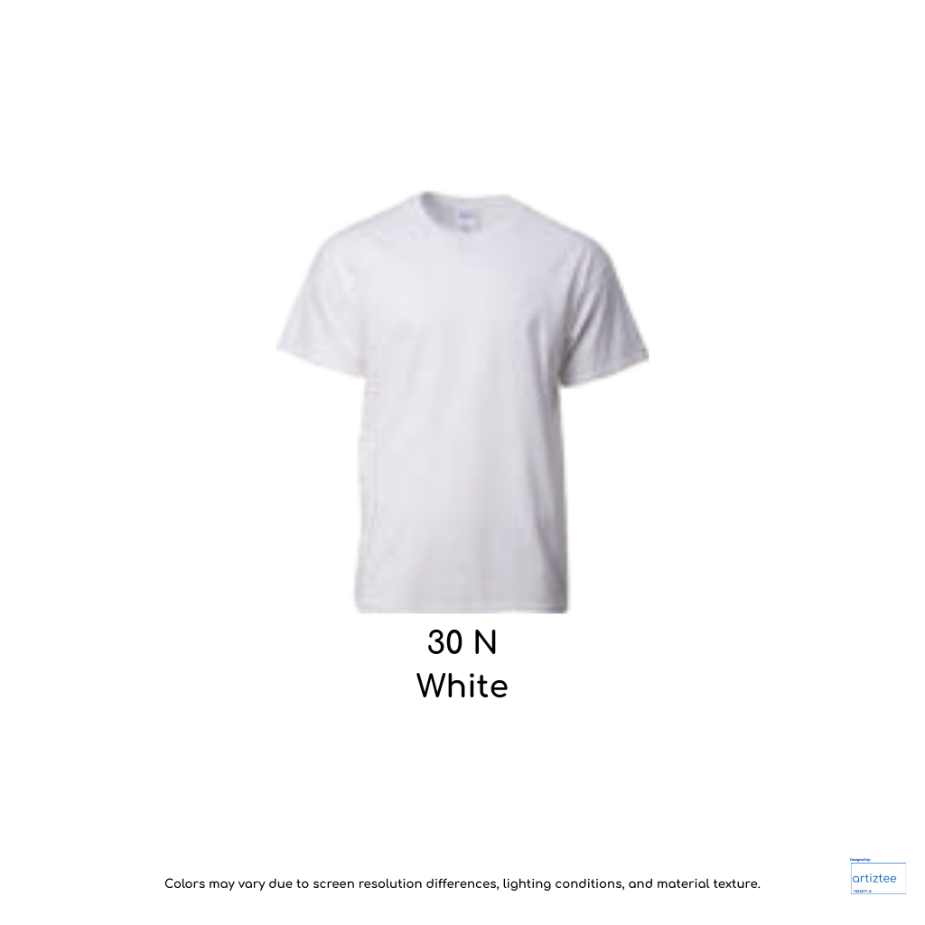 T-Shirt Unisex 203gsm Cotton | White | 30N | 2000