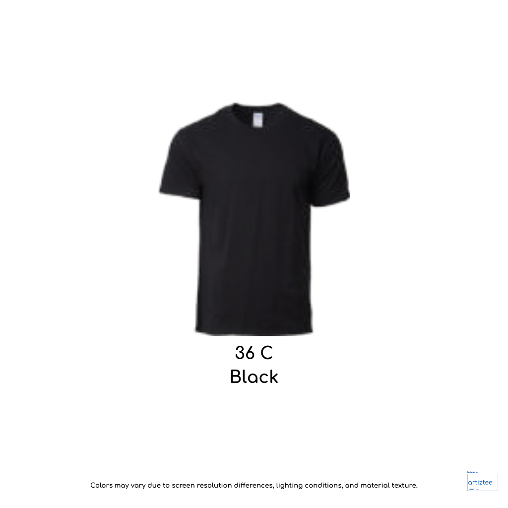 T-Shirt Unisex 203gsm Cotton | Black | 36C | 2000