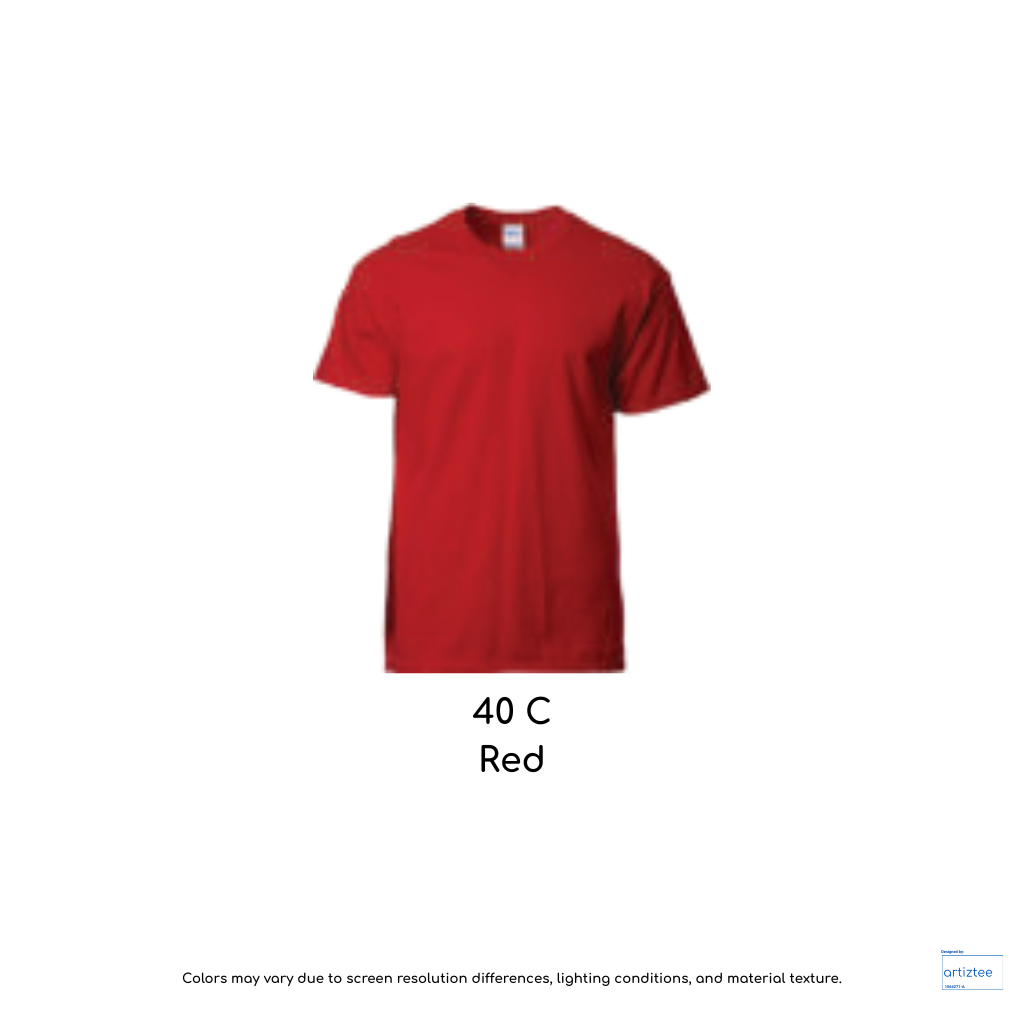 T-Shirt Unisex 203gsm Cotton | Red | 40C | 2000