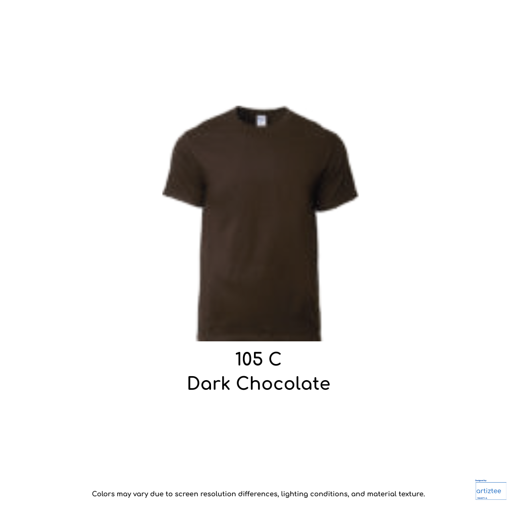 T-Shirt Unisex 180gsm Cotton | Dark Chocolate | 105C | 76000