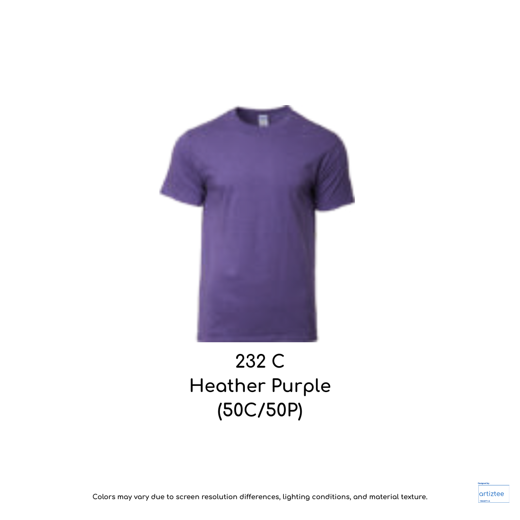 T-Shirt Unisex 180gsm Cotton | Heather Purple | 232C | 76000