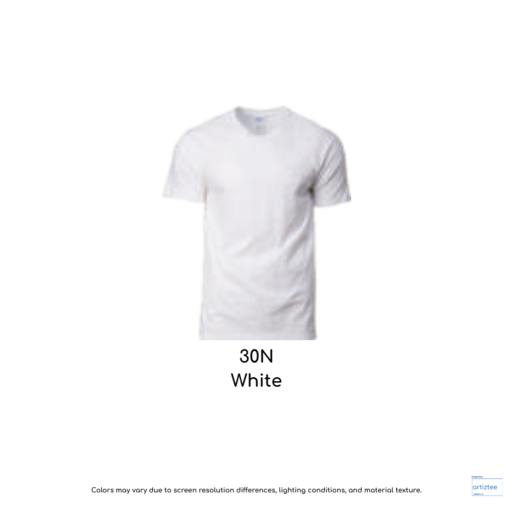 T-Shirt Unisex 180gsm Cotton | White | 30N | 76000