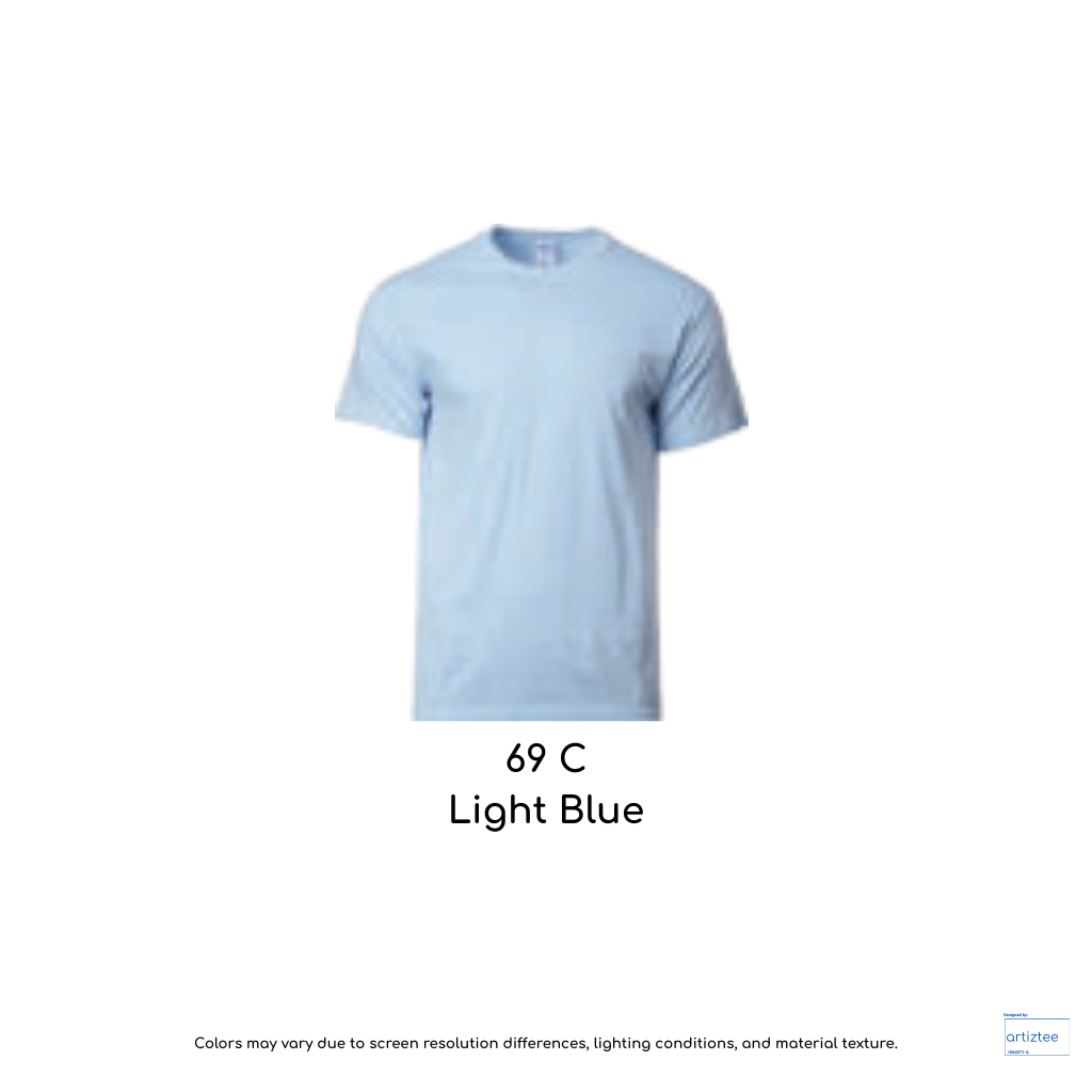 T-Shirt Unisex 180gsm Cotton | Light Blue | 69C | 76000