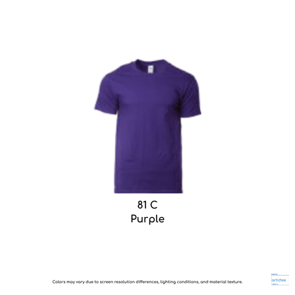 T-Shirt Unisex 180gsm Cotton | Purple | 81C | 76000