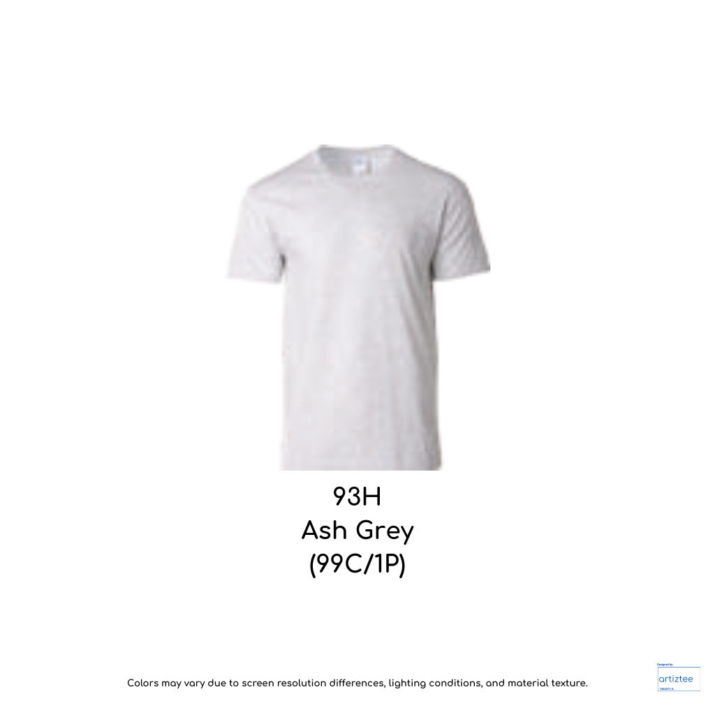 T-Shirt Unisex 180gsm Cotton | Ash Grey | 93H | 76000