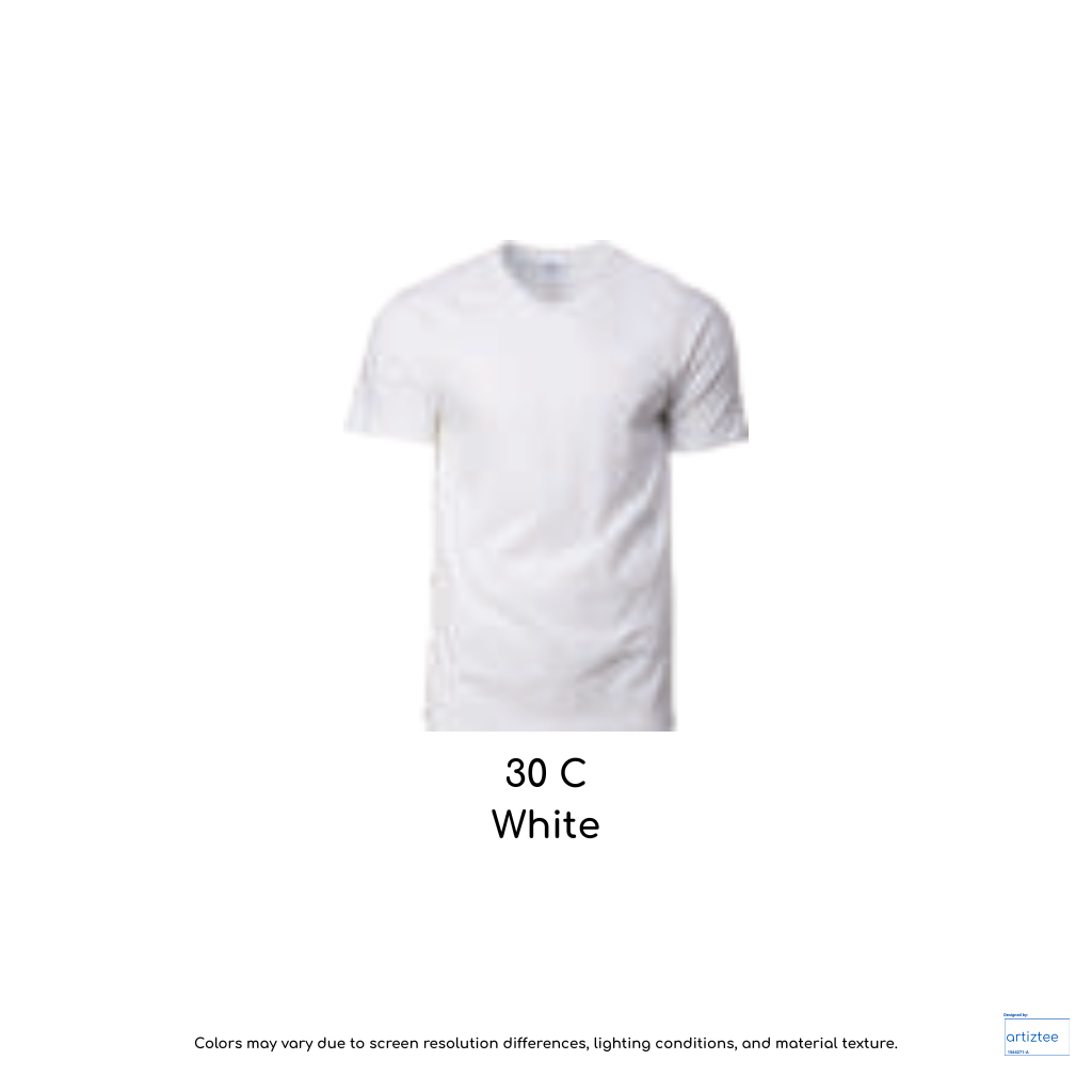 T-Shirt Youth Unisex 180gsm Cotton White 30N 76000B