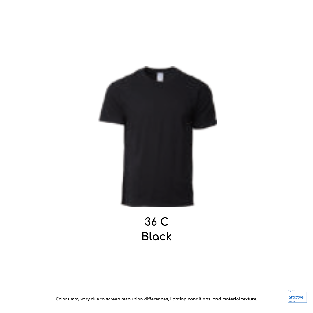 T-Shirt Youth Unisex 180gsm Cotton Black 36C 76000B