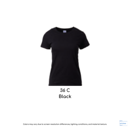 Ladies T-Shirt 180gsm Female | Black | 76000L 36C