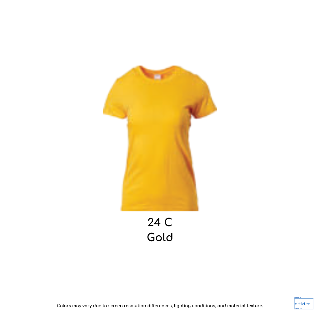 Ladies T-Shirt 180gsm Female | Gold | 76000L 24C