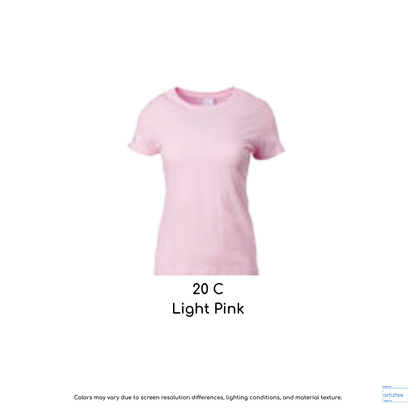 Ladies T-Shirt 180gsm Female | Light Pink | 76000L 20C