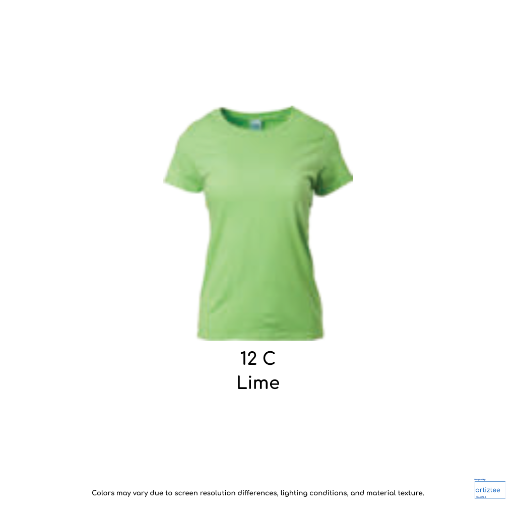 Ladies T-Shirt 180gsm Female | Lime | 76000L 12C