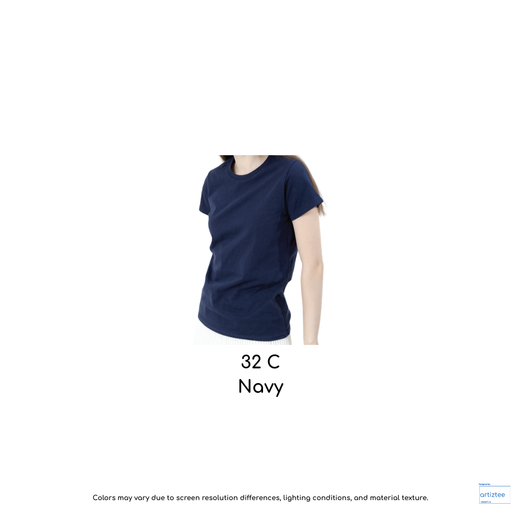 Ladies T-Shirt 180gsm Female | Navy | 76000L 32C