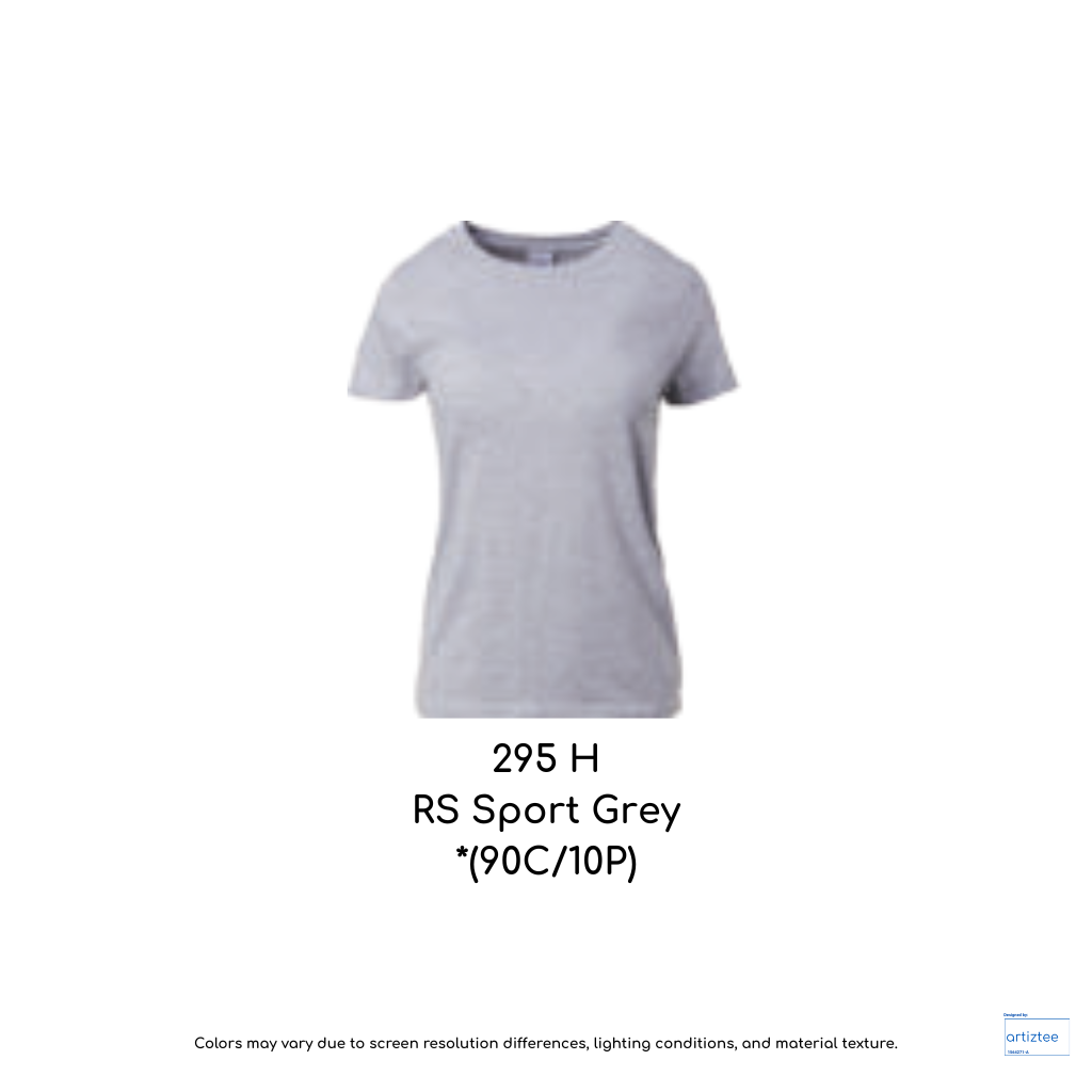 Ladies T-Shirt 180gsm Female | RS Sport Grey | 76000L 295H