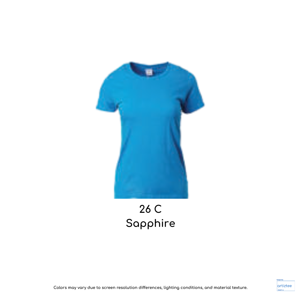 Ladies T-Shirt 180gsm Female | Sapphire | 76000L 26C