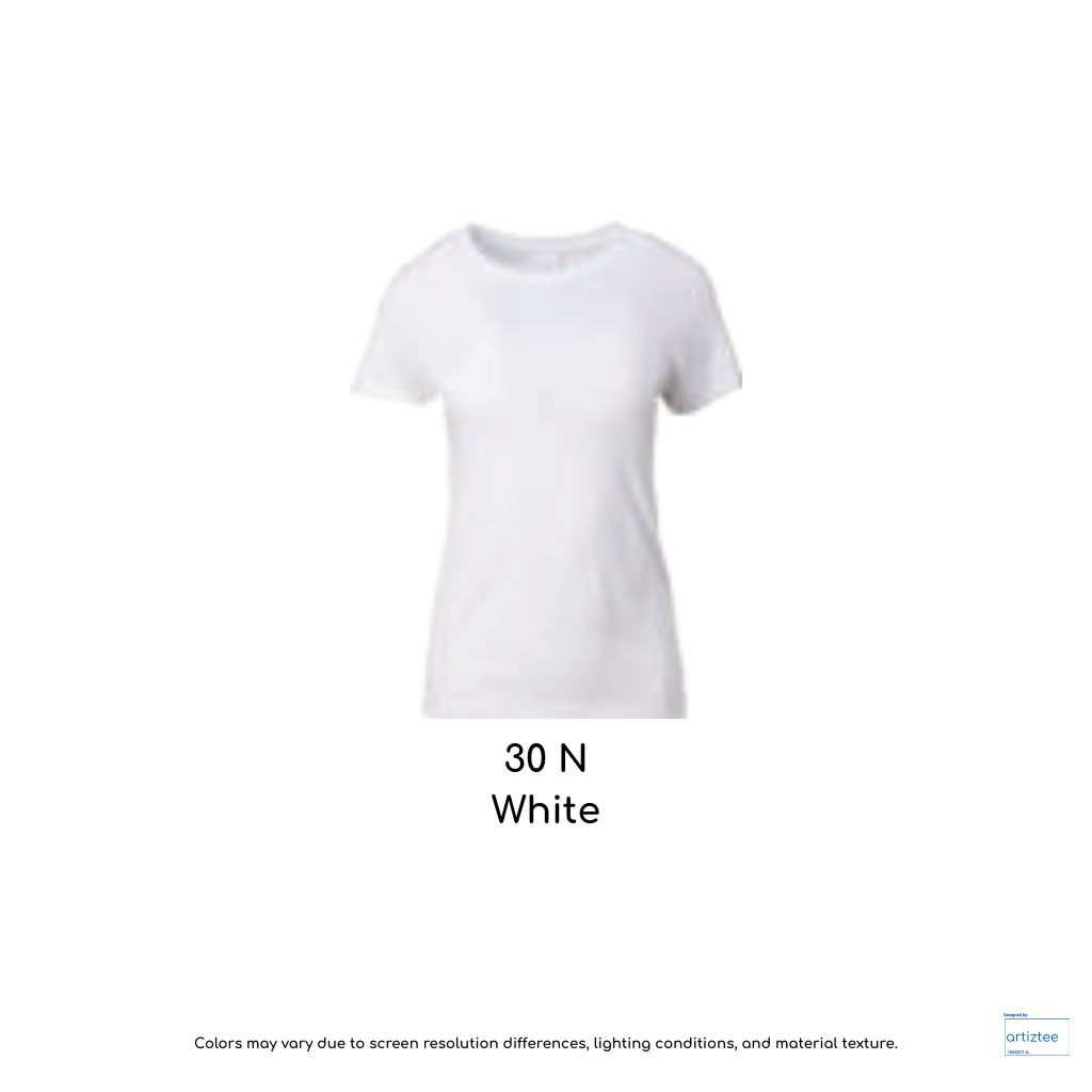 Ladies T-Shirt 180gsm Female | White | 76000L 30N