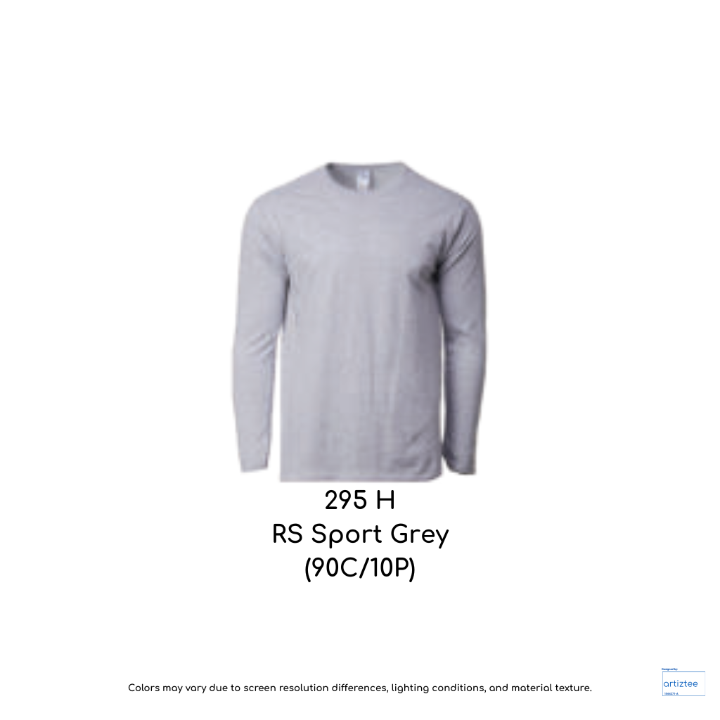 T-Shirt Long Sleeve - Unisex 180gsm T-Shirt 76400 RS Sport Grey 295H