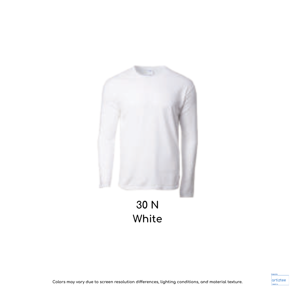T-Shirt Long Sleeve - Unisex 180gsm T-Shirt 76400 White 30N