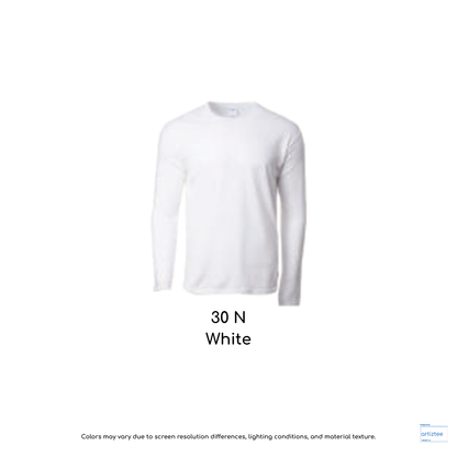 T-Shirt Long Sleeve - Unisex 180gsm T-Shirt 76400 White 30N