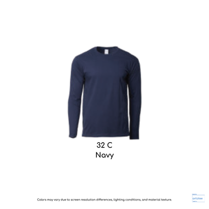 T-Shirt Long Sleeve - Unisex 180gsm T-Shirt 76400 Navy 32C