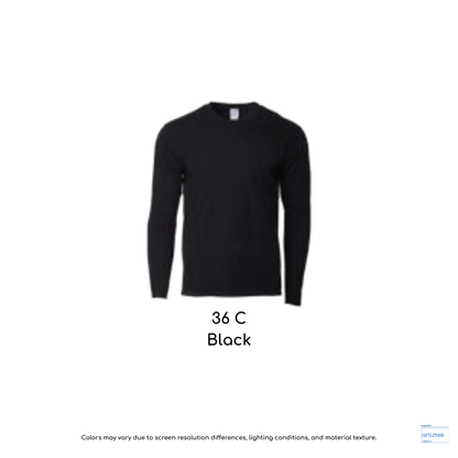 T-Shirt Long Sleeve - Unisex 180gsm T-Shirt 76400 Black 36C