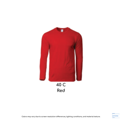 T-Shirt Long Sleeve - Unisex 180gsm T-Shirt 76400 Red 40C