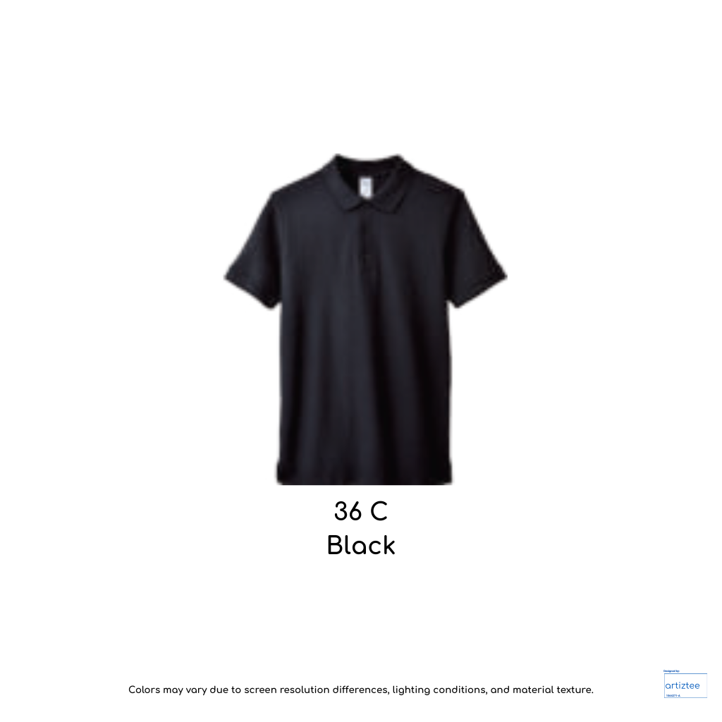 Polo Shirt - Gildan Hammer Cotton Pique | 220gsm | 36C Black | 858A0