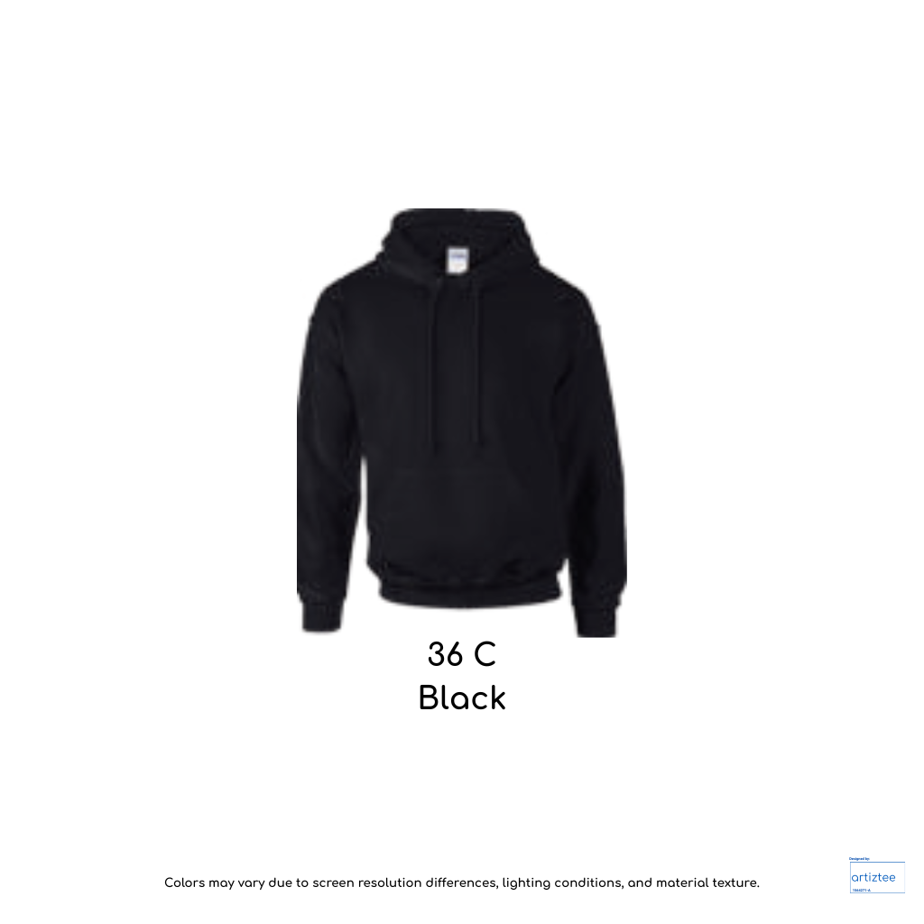 Adult Hooded Sweatshirt Unisex 285gsm 88500 36C Black