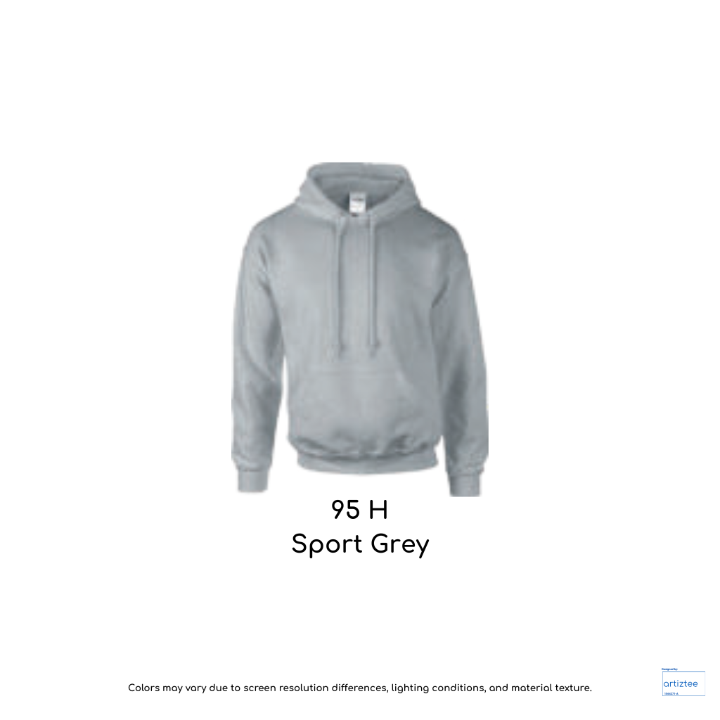 Adult Hooded Sweatshirt Unisex 285gsm 88500 95H Sport Grey