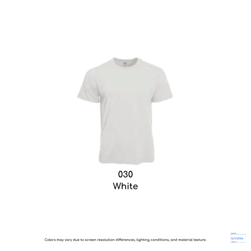 T-Shirt - Prime Siro Cotton Rib-Collar Unisex | White | 030 | AG 180