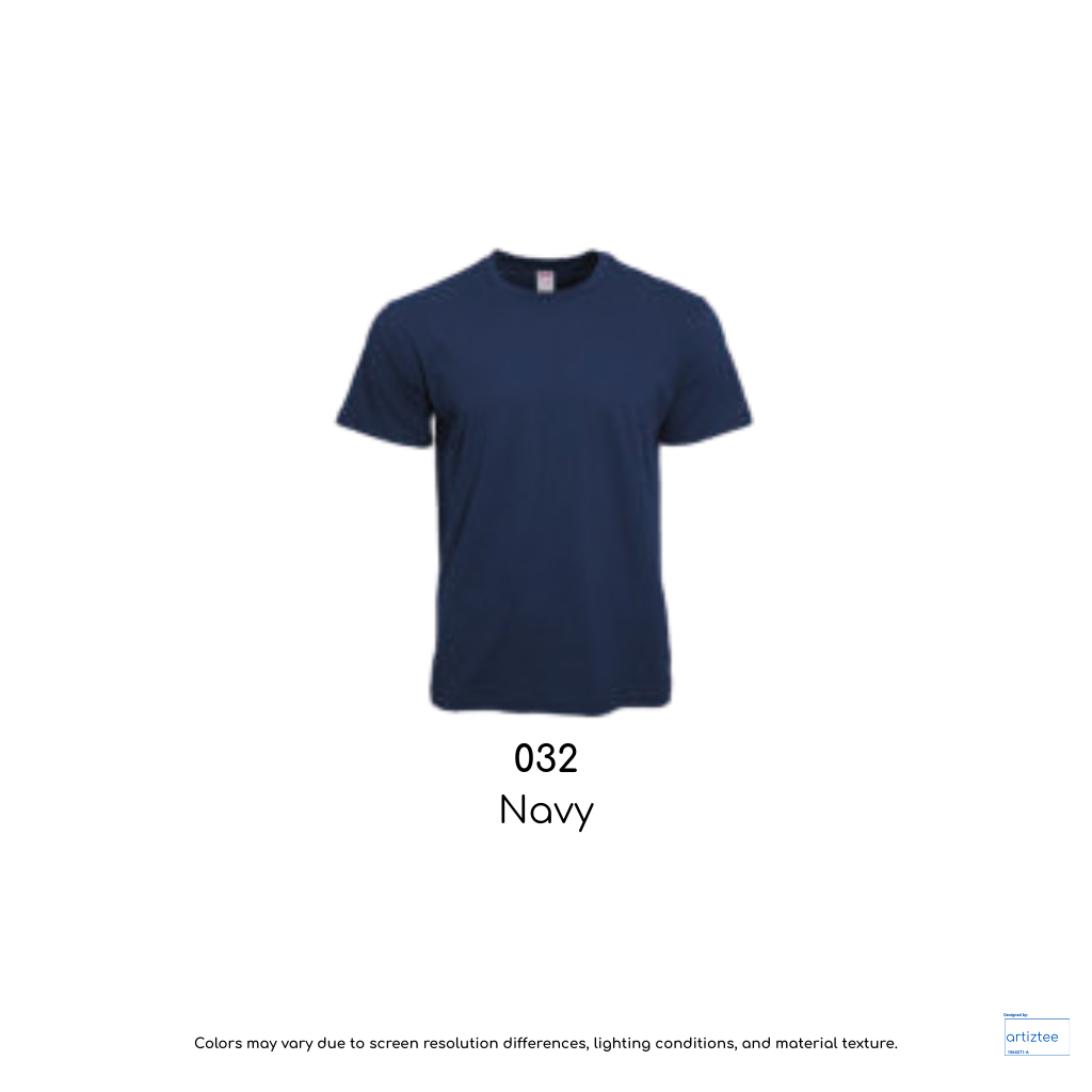 T-Shirt - Prime Siro Cotton Rib-Collar Unisex | Navy | 032 | AG 180