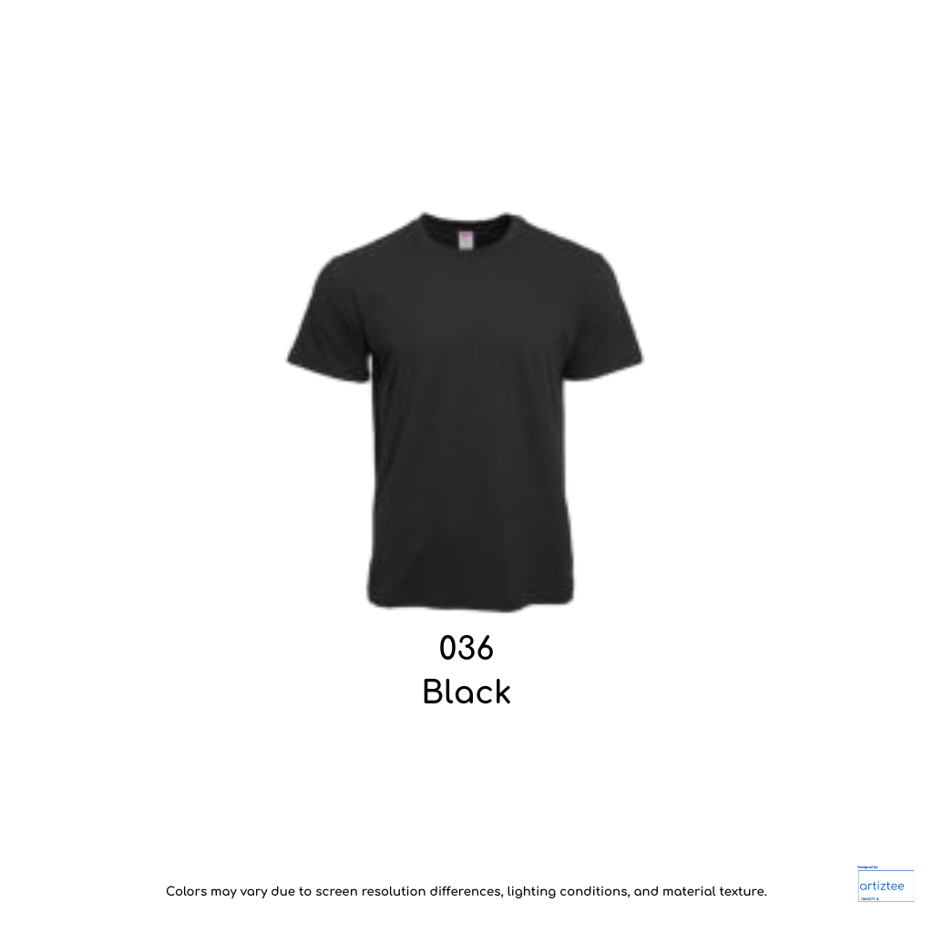 T-Shirt - Prime Siro Cotton Rib-Collar Unisex | Black | 036 | AG 180