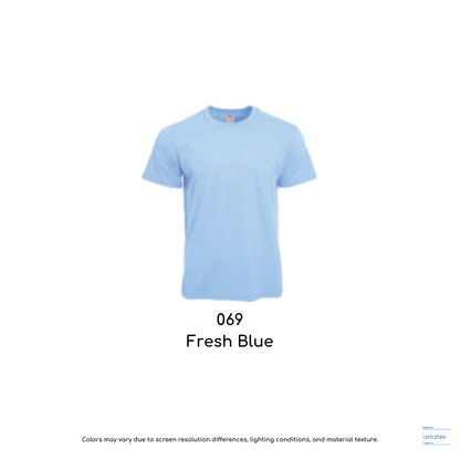 T-Shirt - Prime Siro Cotton Rib-Collar Unisex | Fresh Blue | 069 | AG 180