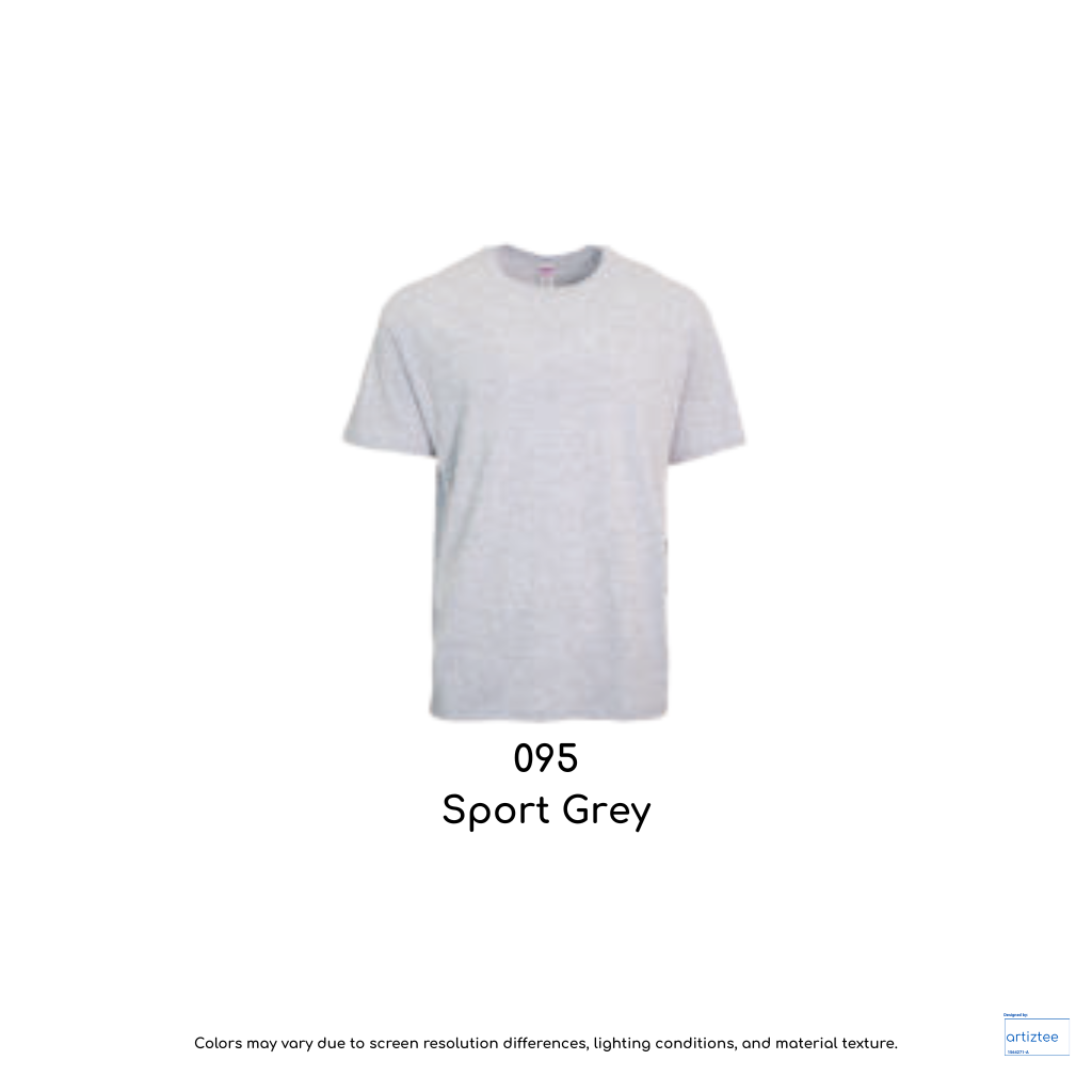 T-Shirt - Prime Siro Cotton Rib-Collar Unisex | Sport Grey | 095 | AG 180