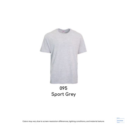 T-Shirt - Prime Siro Cotton Rib-Collar Unisex | Sport Grey | 095 | AG 180