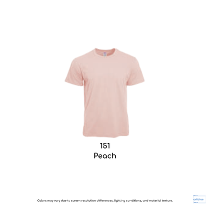 T-Shirt - Prime Siro Cotton Rib-Collar Unisex | Peach | 151 | AG 180