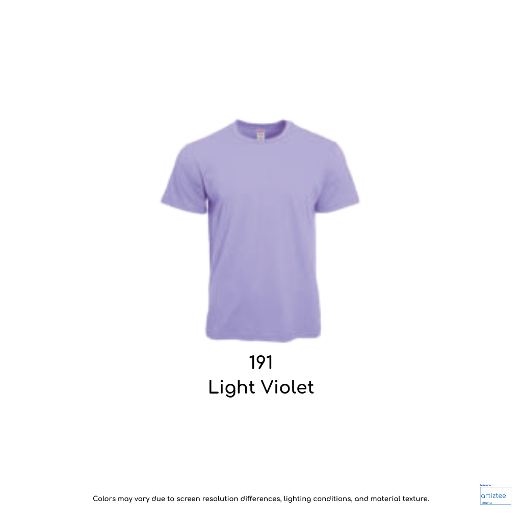 T-Shirt - Prime Siro Cotton Rib-Collar Unisex | Light Violet | 191 | AG 180