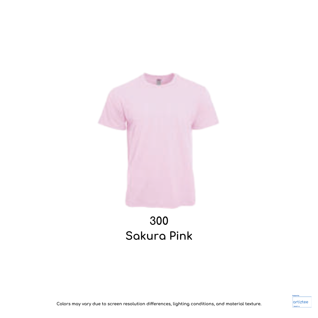 T-Shirt - Prime Siro Cotton Rib-Collar Unisex | Sakura Pink | 300 | AG 180