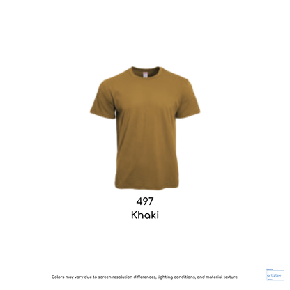 T-Shirt - Prime Siro Cotton Rib-Collar Unisex | Khaki | 497 | AG 180