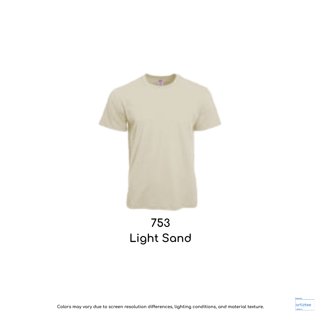 T-Shirt - Prime Siro Cotton Rib-Collar Unisex | Light Sand | 753 | AG 180