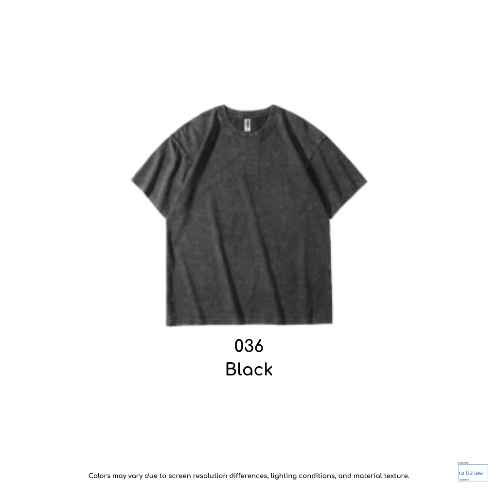 Vintage Snowflake Washed Tee | Unisex Cotton Vintage T-Shirt | Black | AG2316 | 036