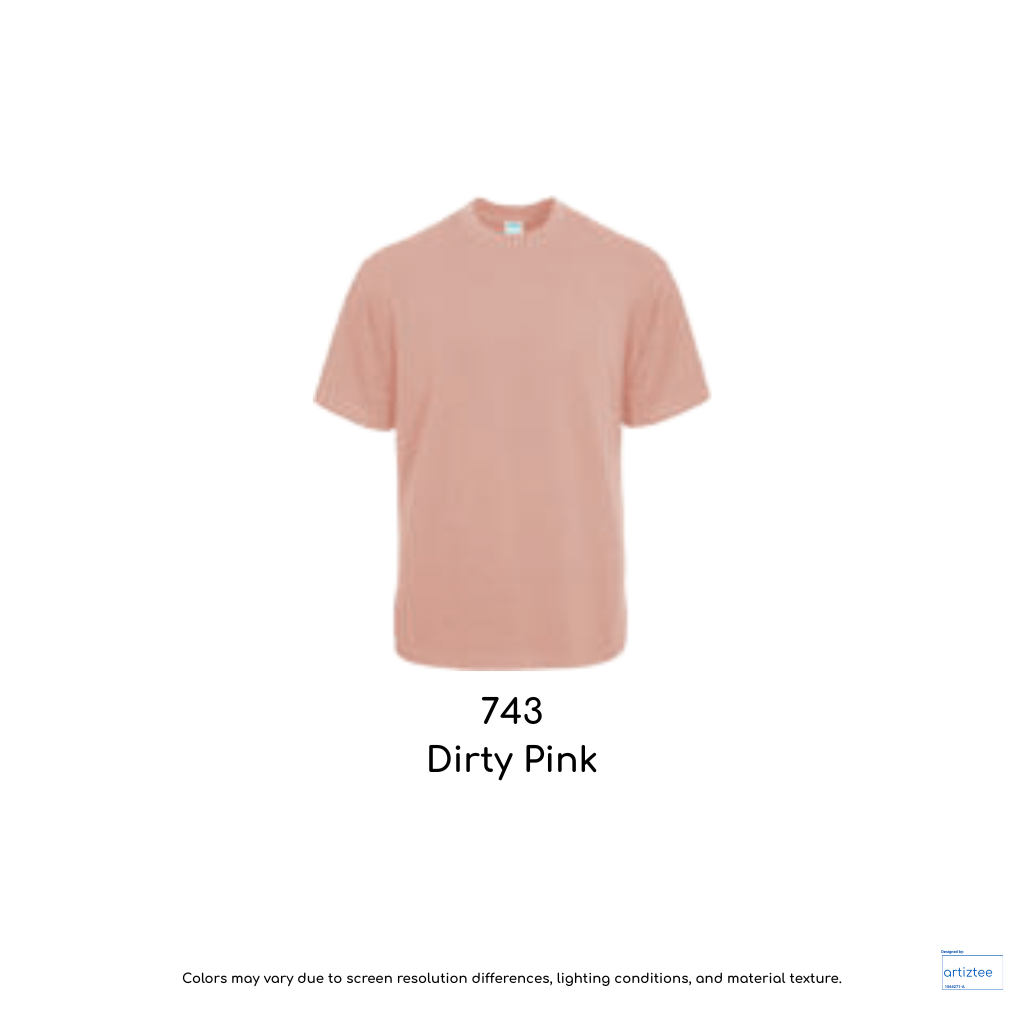 Oversized Fit T-Shirt - Sartorial Siro Cotton | Unisex | Dirty Pink | 743 | AG 280